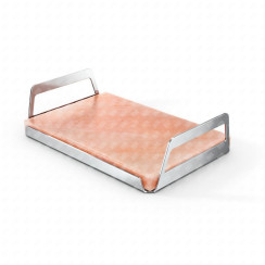 Pierre de sel avec cadre en inox