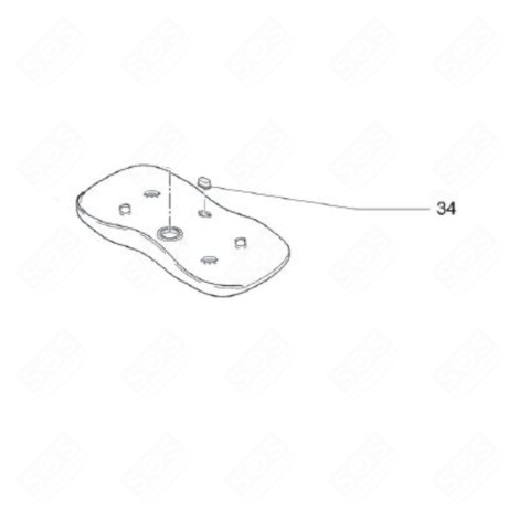 PIED SUPPORT FER RC190A CENTRALE VAPEUR, FER À REPASSER - 500586202