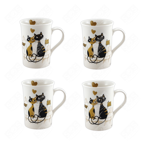 TASSES CHATS X 4 USTENSILE DE CUISINE - 14696
