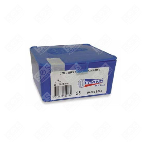 BOITE DE 25 COLLIERS DE SERRAGE 47 À 67 MM ACCESSOIRES ET ENTRETIEN - 4185985