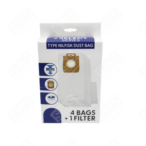 BOITE DE 4 SACS ASPIRATEUR - 1470416500, 128389187