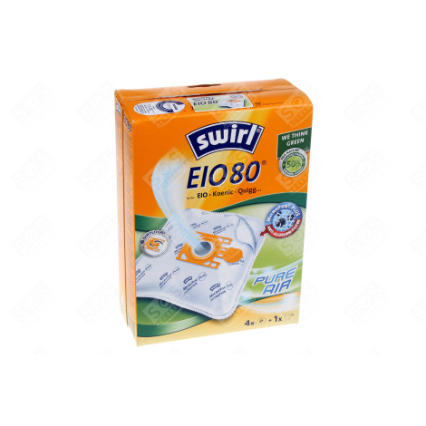 BOITE DE 4 SACS EIO80 D'ORIGINE ASPIRATEUR - 6778473