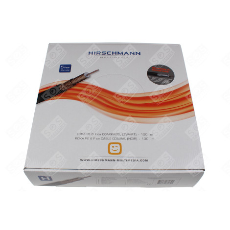 CÂBLE COAXIAL NOIR 100M D'ORIGINE TÉLÉVISION - 298799720