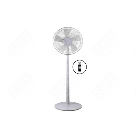 VENTILATEUR Ø 40 CM-RÈGLABLE EN HAUTEUR BLANC AVEC TELECOMMANDE D'ORIGINE DIVERS PETIT MÉNAGER - VPL4003RC