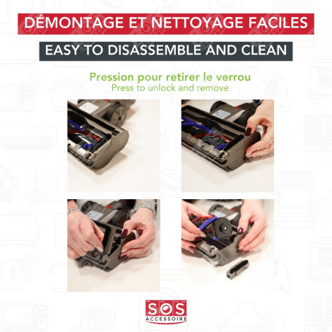 BROSSE COMPATIBLE V7 V8 V10 V11 V15 ASPIRATEUR - 967483-01