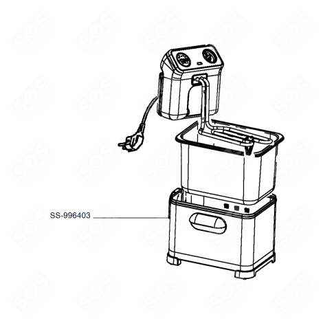 CORPS FRITEUSE, AIRFRYER - SS-996403, SS996403