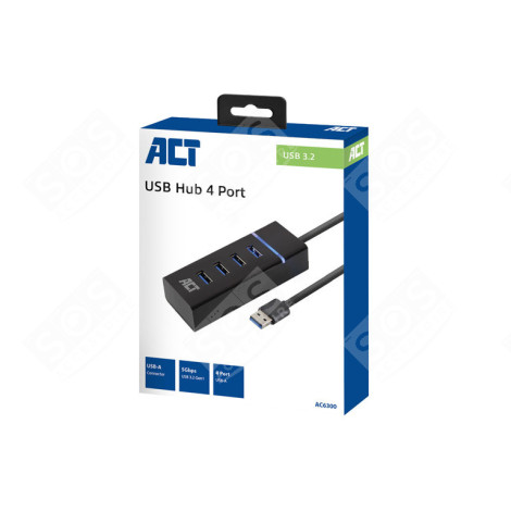 HUB USB 3.2, 4X USB-A, NOIR D'ORIGINE INFORMATIQUE - 7420740