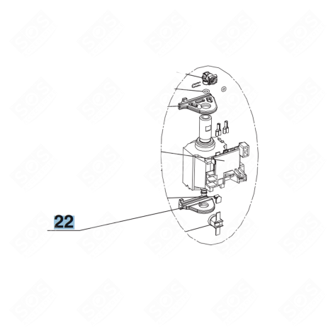 SUPPORT POMPE INFÉRIEUR CITIZ (REPÈRE 22) CAFETIÈRE, MACHINE À CAFÉ - 505326