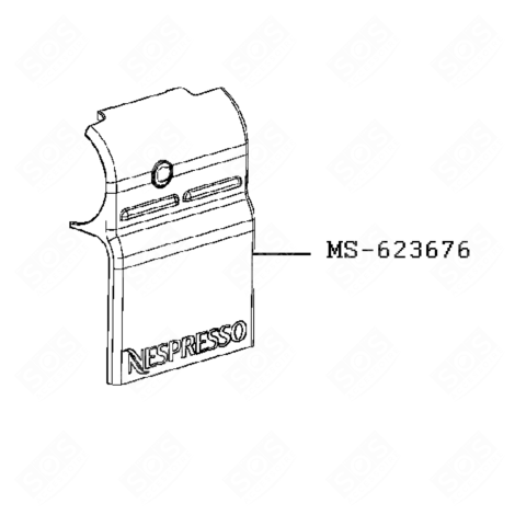 FLASQUE DROITE BLEUE CAFETIÈRE, MACHINE À CAFÉ - MS-623676, MS623676