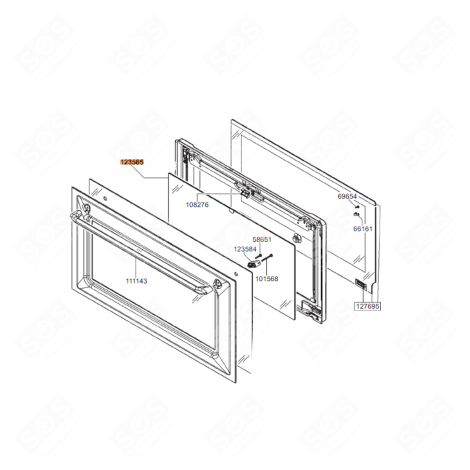 VITRE INTERMÉDIAIRE (REPÈRE 123585) FOUR, CUISINIÈRE - 772534591
