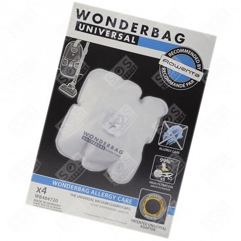 BOITE DE 4 SACS MICROFIBRES D' ASPIRATEUR - WB484720
