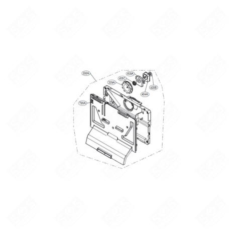 ASSEMBLAGE DE GRILLE, VENTILATEUR (REPÈRE 332A) FRIGO, RÉFRIGÉRATEUR, CONGÉLATEUR - AEB75804601