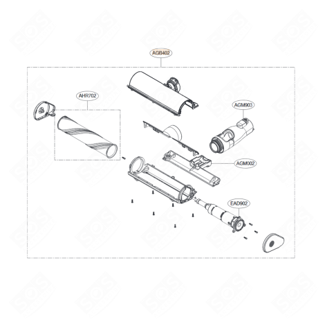 BROSSE ( REPÈRE AGB402 ) ASPIRATEUR - AGB74616902