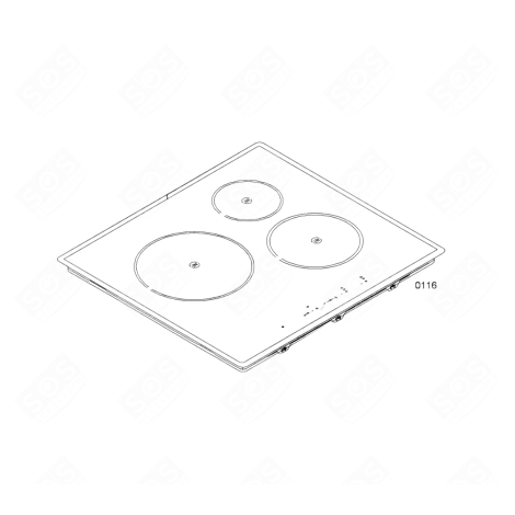 DESSUS VITROCÉRAMIQUE PLAQUE DE CUISSON - 00684477