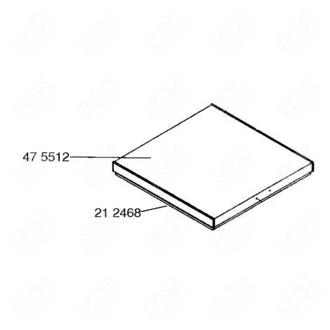 JOINT COUVERCLE D'ORIGINE FRIGO, RÉFRIGÉRATEUR, CONGÉLATEUR - 00212468