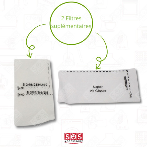 LOT DE 6 BOÎTES DE 4 SACS À POUSSIÈRE SYNTHÉTIQUES FJM COMPATIBLES ASPIRATEUR - 9917710