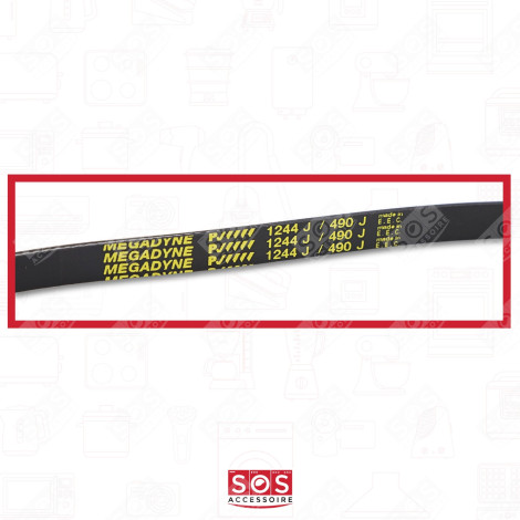 COURROIE PLATE 1244 J5 MACHINE À LAVER, LAVE-LINGE - 2816750200, 2466300201