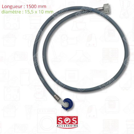 TUYAU D'ARRIVÉE D'EAU UNIVERSEL LIVRÉ SANS JOINTS AVEC RACCORDS DROIT X COUDÉ (L1500MM 3/4 F X 3/4 C) MACHINE À LAVER, LAVE-LINGE - 92250869, 481953028936