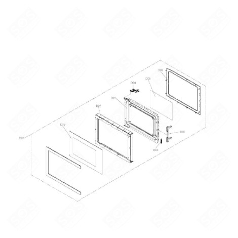 PORTE ASSY FOUR MICRO-ONDES - 482000009407