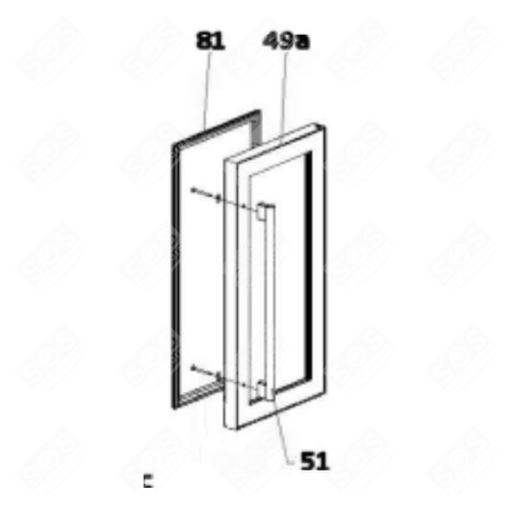 PORTE DROITE COMPLÈTE (REPÈRE 49A) CAVE À VIN - 49037054