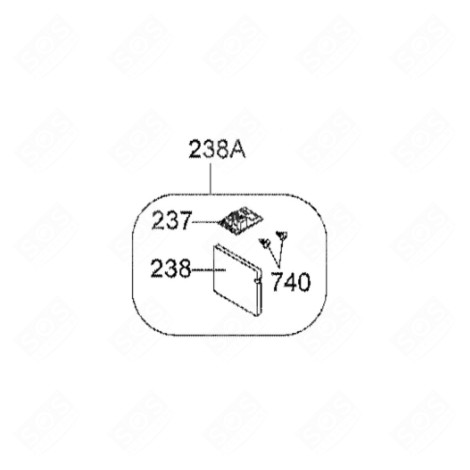 CARTE ÉLECTRONIQUE, MODULE DE PUISSANCE (REPÈRE 238A) FRIGO, RÉFRIGÉRATEUR, CONGÉLATEUR - 42073749