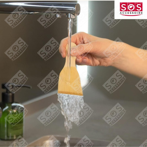 LOT DE 3 PELLES EN BOIS POUR POÊLON, SPATULES RACLETTE  RACLETTE, GRIL, WOK - AS306003