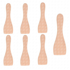 Lot de 7 pelles en bois pour Poêlon, spatules raclette 