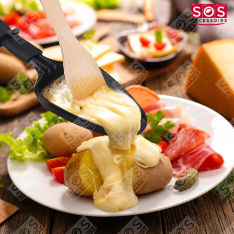 LOT DE 8 PELLES EN BOIS POUR POÊLON, SPATULES RACLETTE  RACLETTE, GRIL, WOK - AS306003