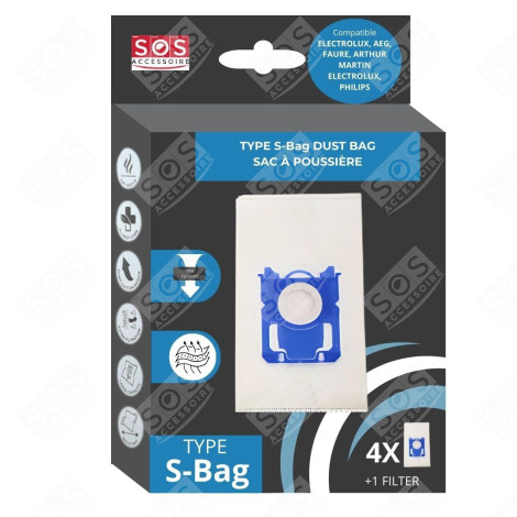 BOITE DE 4 SACS TYPE S-BAG  ASPIRATEUR - 9001684589