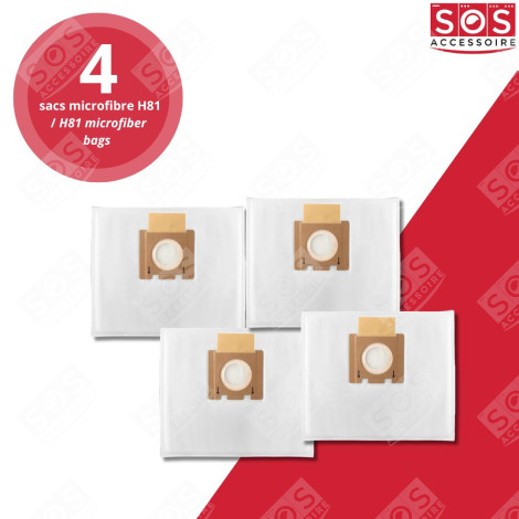BOITE DE 4 SACS MICROFIBRE H81 ASPIRATEUR - 35601865
