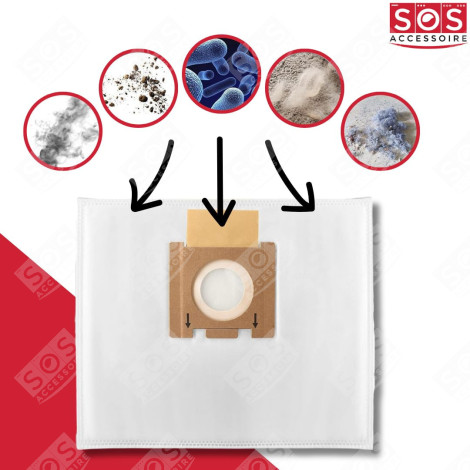 LOT DE 9 BOÎTES DE 4 SACS MICROFIBRE H81 ASPIRATEUR - 35601865