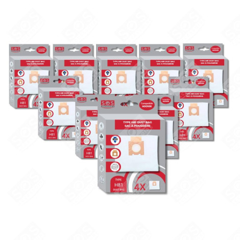 LOT DE 10 BOÎTES DE 4 SACS MICROFIBRE H81 ASPIRATEUR - 35601865