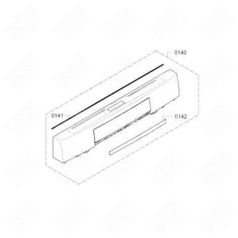 BOITIER BANDEAU DE COMMANDE (0140) LAVE-VAISSELLE - 11015548