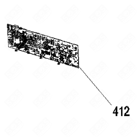 CARTE ÉLECTRONIQUE, MODULE DE PUISSANCE (REPÈRE 412) MACHINE À LAVER, LAVE-LINGE - 20798654