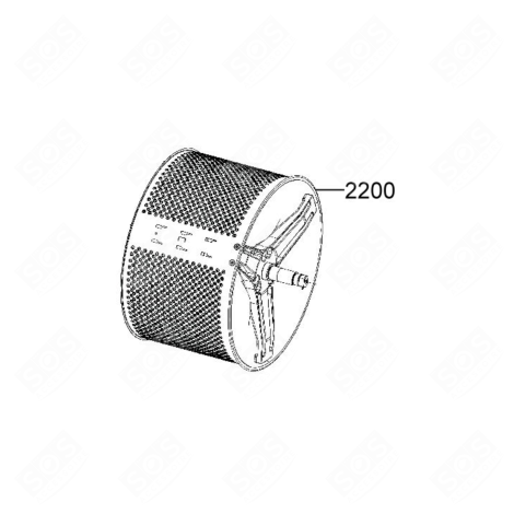 TAMBOUR ASS. LB08 MACHINE À LAVER, LAVE-LINGE - 480113100234