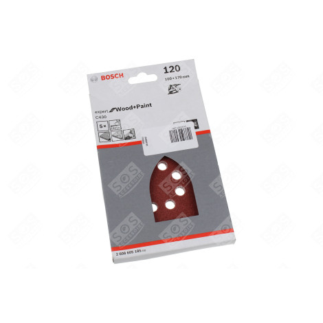 FEUILLE ABRASIVE, PACK DE 5 D'ORIGINE ACCESSOIRES ET ENTRETIEN - 2608605185