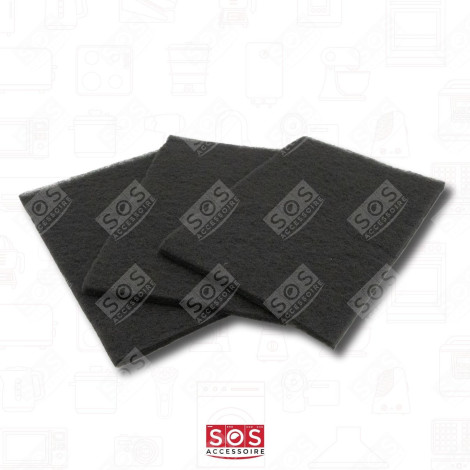 LOT DE 3 FILTRES CHARBON + FIXATIONS AK550AE1  305X200  MM HOTTE - 71X0729, AS0062460