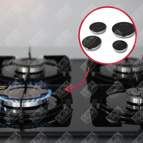 KIT 4 BRULEURS PLAQUE DE CUISSON - 482000027572, C00082831