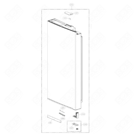 PORTE RÉFRIGÉRATEUR (REPÈRE 230C) FRIGO, RÉFRIGÉRATEUR, CONGÉLATEUR - ADD75096111
