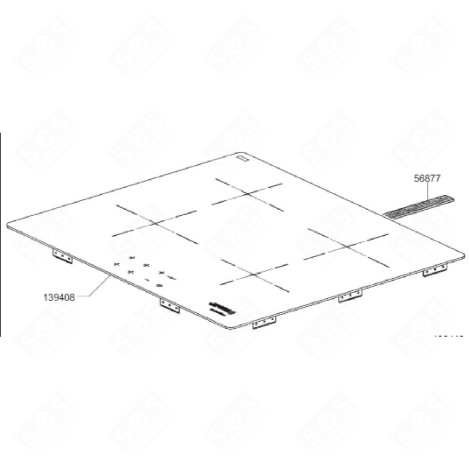 TAQUE (REPÈRE 139408) PLAQUE DE CUISSON - 685618211, 685618094