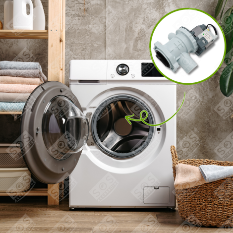 POMPE DE VIDANGE MACHINE À LAVER, LAVE-LINGE - 34010696, AS0033222