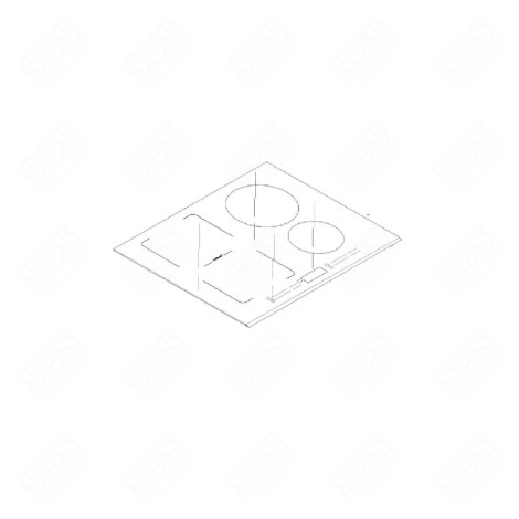 DESSUS VITROCÉRAMIQUE PLAQUE DE CUISSON - AS0061947