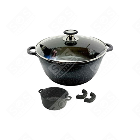 MARMITE 32CM + COUVERCLE CUISEUR VAPEUR - EU218693