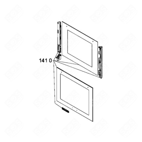VITRES DE FOUR AVEC ÉQUERRES FOUR, CUISINIÈRE - C00537825