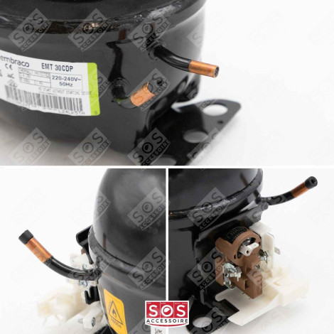 COMPRESSEUR  EMT30CDP R600A 1/10 HBP FRIGO, RÉFRIGÉRATEUR, CONGÉLATEUR - EMT30CDP
