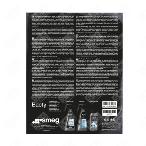 LINGETTE MICROFIBRE ANTIBACTÉRIENNE BACTY FOUR, CUISINIÈRE - BACTY