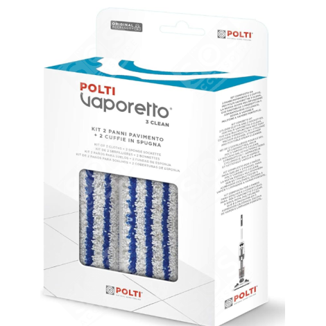 KIT 2 SERPILLERES ET 2 BONNETTES NETTOYEUR VAPEUR - PAEU0363