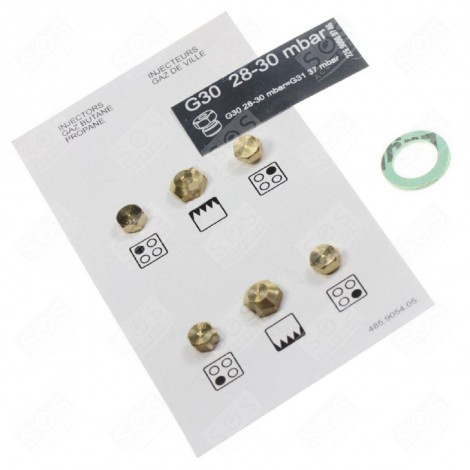 SACHET INJECTEURS, GICLEURS GAZ BUTANE/PROPANE D'ORIGINE FOUR, CUISINIÈRE - 4431910048