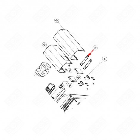 KIT 2 FIXATIONS HAUT DE CONDUIT HOTTE - 133.0058.605