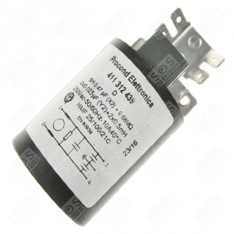 FILTRE ANTI-PARASITE MACHINE À LAVER, LAVE-LINGE - AS0031772, L46A024I2